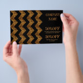 山形エレガント幾何柄ヒョウ柄 チラシ (ハンドル)