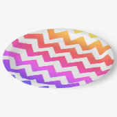 山形カラフルジグザグ模様#125 ペーパープレート (アングル)