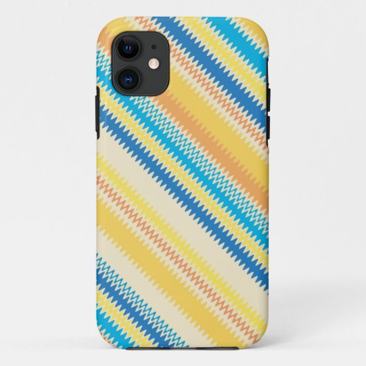 山形カラフル対角線ストライプ模様 Case-Mate iPhoneケース (裏面)