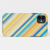 山形カラフル対角線ストライプ模様 Case-Mate iPhoneケース (裏面(横))