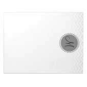 山形ジグザグメモモノグラム ノートパッド (正面)