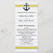 山形ストライプいかり航海の結婚式 プログラム (正面)