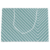 山形ライトブルーとホワイト ラージペーパーバッグ (正面)