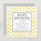 山形模様のベビーシャワーの招待 招待状 (正面/裏面)