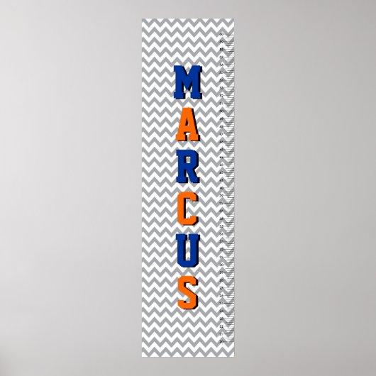 山形6文字の名前の成長図 ポスター (正面)