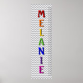 山形7文字の名前の成長グラフ ポスター (正面)