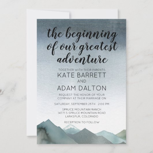 山愛 招待状 (正面)