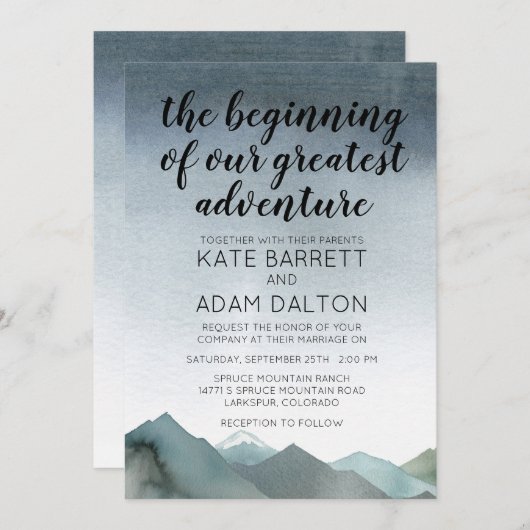 山愛 招待状 (正面/裏面)