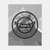 山感動的引用文家族規則 フリースブランケット (正面)