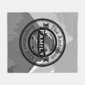 山感動的引用文家族規則 フリースブランケット (正面(横))