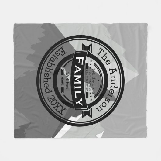 山感動的引用文家族規則 フリースブランケット (正面(横))