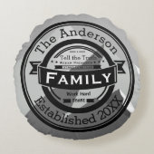 山感動的引用文家族規則 ラウンドクッション (正面)