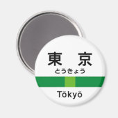 山手線東京山手線 駅名看板 東京 マグネット (正面/裏面)