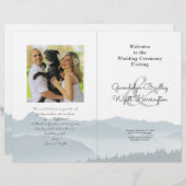 山折り写真結婚プログラムテンプレート (正面/裏面)