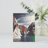 山抽象芸術自然風景 ポストカード (スタンド正面)