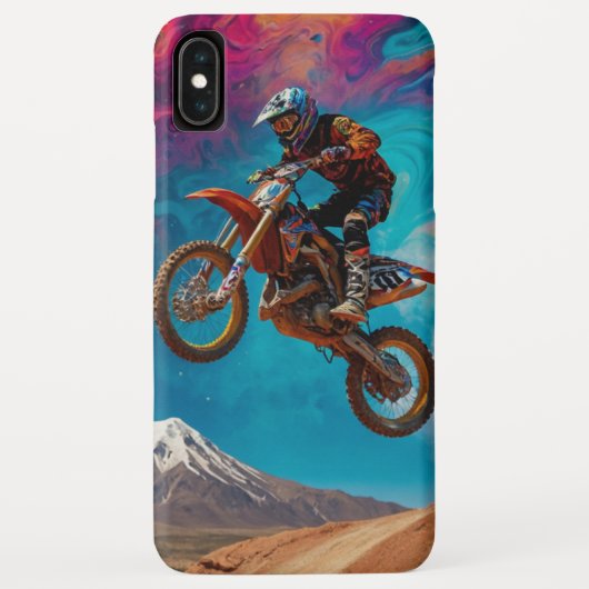 山斜面のモトクロスレーサー Case-Mate iPhoneケース (裏面)