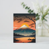 山日本のと孫浮世絵イラストレーション ポストカード (スタンド正面)