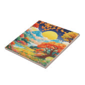 山日本のに囲まれた風景 タイル (側面)