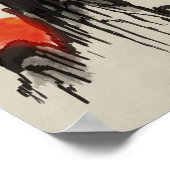 山日本のの夕日 – sumi-e ポスター (角)