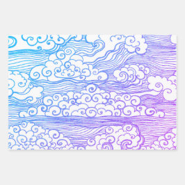 山日本のプリント包装紙シートセット ラッピングペーパーシート