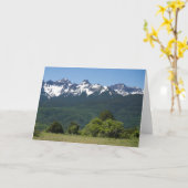 山景色の空白のなNotecard カード (黄色い花)