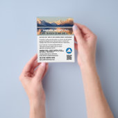 山景色、ハイキングと登山広告 チラシ (手)