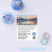 山景色、ハイキングと登山広告 チラシ (シングル)