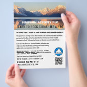 山景色、ハイキングと登山広告 チラシ (手)