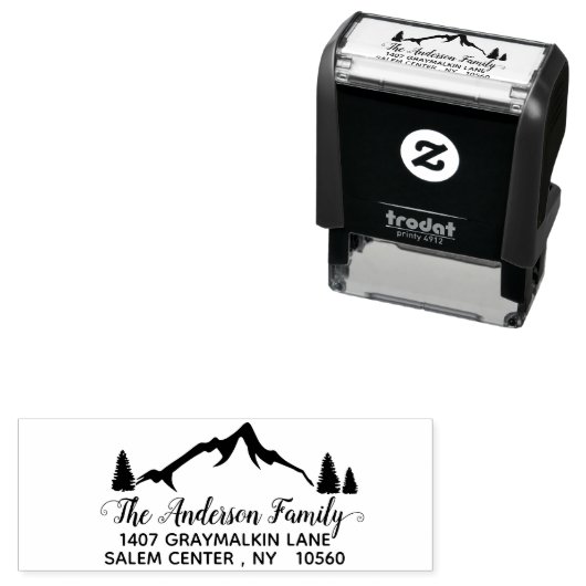 山書道住所ファミリー手書 セルフインキングスタンプ (インサイチュ)