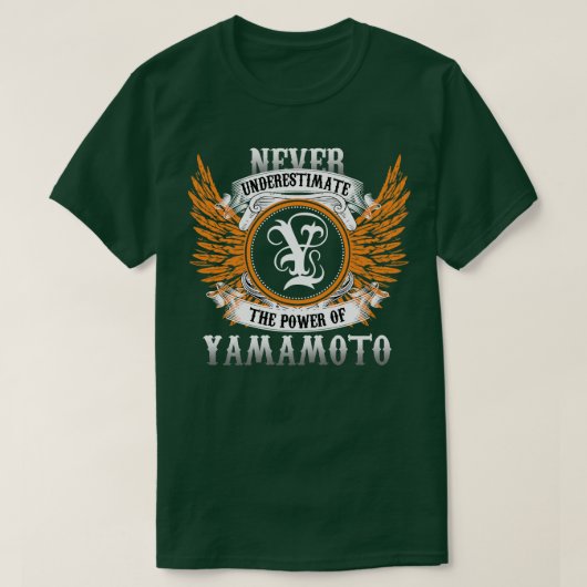 山本選手は力を過小評価しない Tシャツ (デザイン正面)