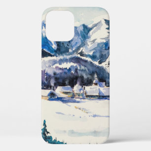 山村の冬景 iPhone 12ケース