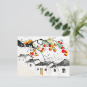 山村の熟した中国のりんご ポストカード (スタンド正面)