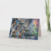 山村の聖降誕祭、極灯 カード (正面)