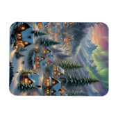 山村の聖降誕祭、極灯 マグネット (横)