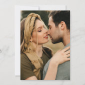 山松の森のキャビン写真の保存日付 招待状 (裏面)