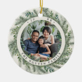 山松パーソナライズされた写真 セラミックオーナメント (正面)