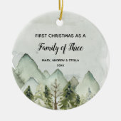 山松三家のクリスマス|過去記事 セラミックオーナメント (正面)