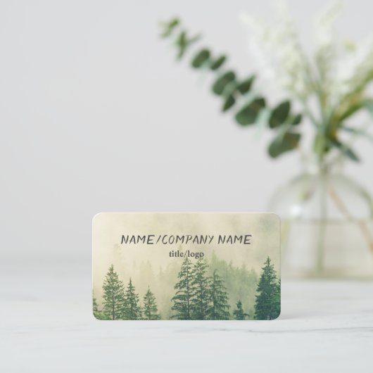 山松樹ビジネスカスタムカード写真アート 名刺 (スタンド正面)