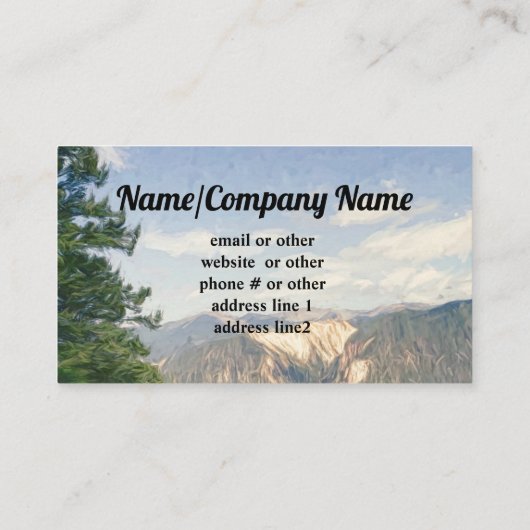 山松樹ビジネスカスタムカード写真アート 名刺 (裏面)
