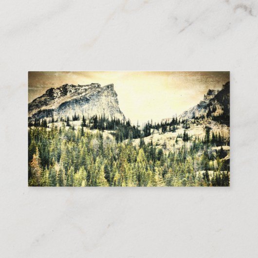 山松樹ビジネスカスタムカード写真アート 名刺 (裏面)