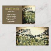 山松樹ビジネスカスタムカード写真アート 名刺 (正面/裏面)