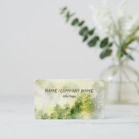 山松霧自然写真 名刺 (スタンド正面)