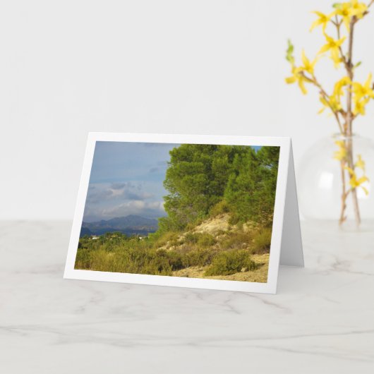 山松 カード (黄色い花)