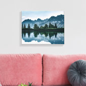 山林の反射 キャンバスプリント (インサイチュ (リビング))