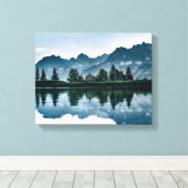 山林の反射 キャンバスプリント (インサイチュ (ウッドフロア))