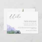 山林の囲素朴い結婚カード 招待状 (正面/裏面)