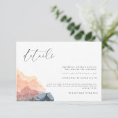 山林の囲素朴い結婚カード 招待状 (スタンド正面)