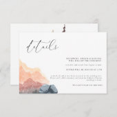 山林の囲素朴い結婚カード 招待状 (正面/裏面)