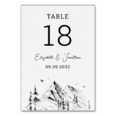 山林の手描きテーブル番号 テーブルナンバー (裏面)