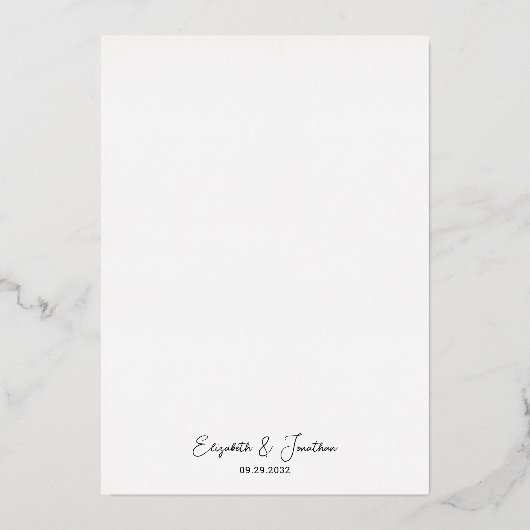 山林の手描シンプルきエレガント救 箔招待状 (裏面)